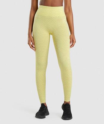 Gymshark Adapt Animal Seamless Ženske Tajice Žute | HR 3974PJJ